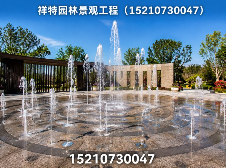 涞源县广场喷泉展示图